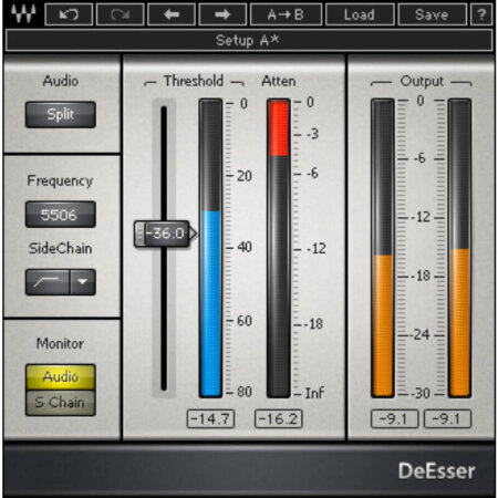 The Waves DeEsser is a fantastic tool for easily removing sibilance from vocals